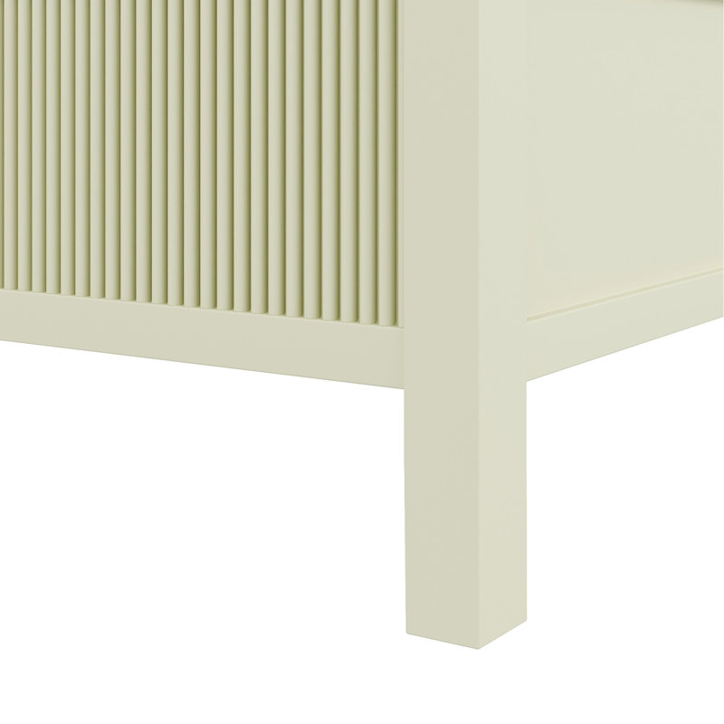 Grand lit plateforme à baldaquin en bois avec lattes de soutien, beige, Grand lit, Beige