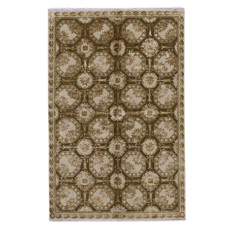 Tapis rectangulaire noué à la main