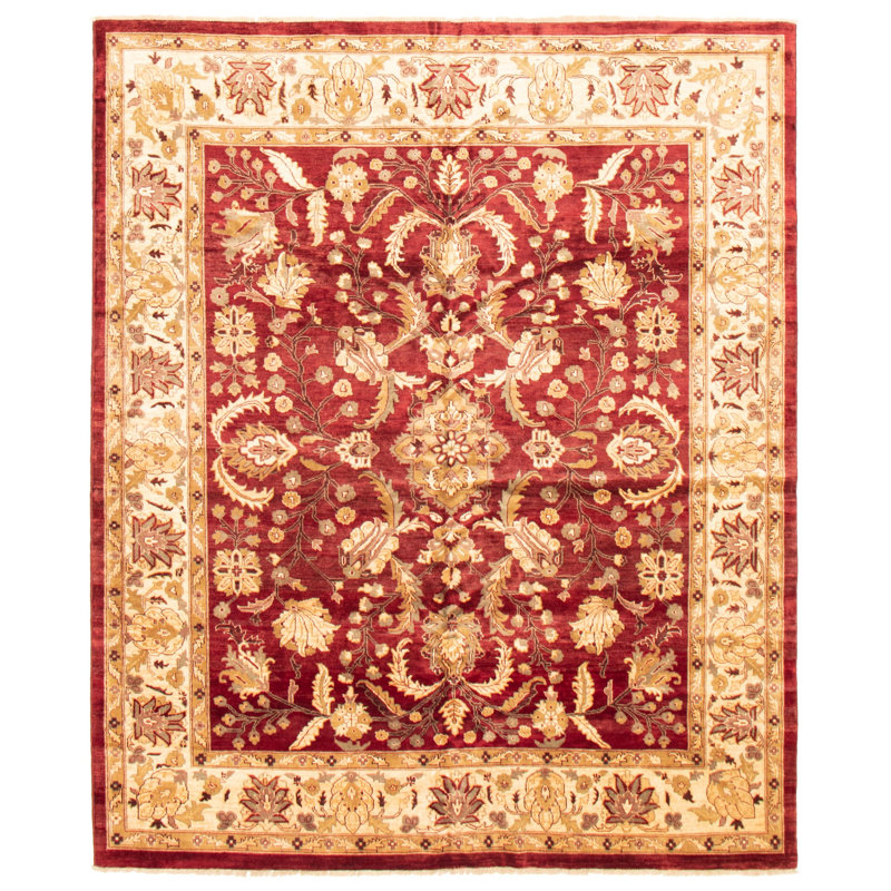 Tapis rouge foncé Chobi Finest 8 pi 0 po x 9 pi 8 po