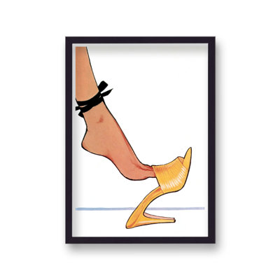 Couture Footwear Vintage Print by Rene Gruau - Single Picture Frame Print
