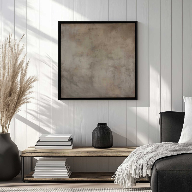 Impression sur toile Rustic Reverie Layers, H 32,75 po x l 32,75 po x P 1,75 po, Cadre flottant or poli, 1