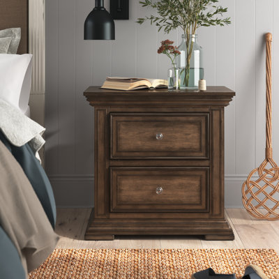 Temple Cloud 2 Drawer Night Stand W/ Charging Station by Laurel Foundry Modern Farmhouse
