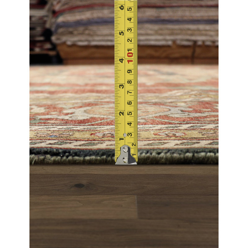 Serapi Oriental Hand-Knotted Wool Red/Rust Area Rug, Rectangle 9'8" x 10'3"