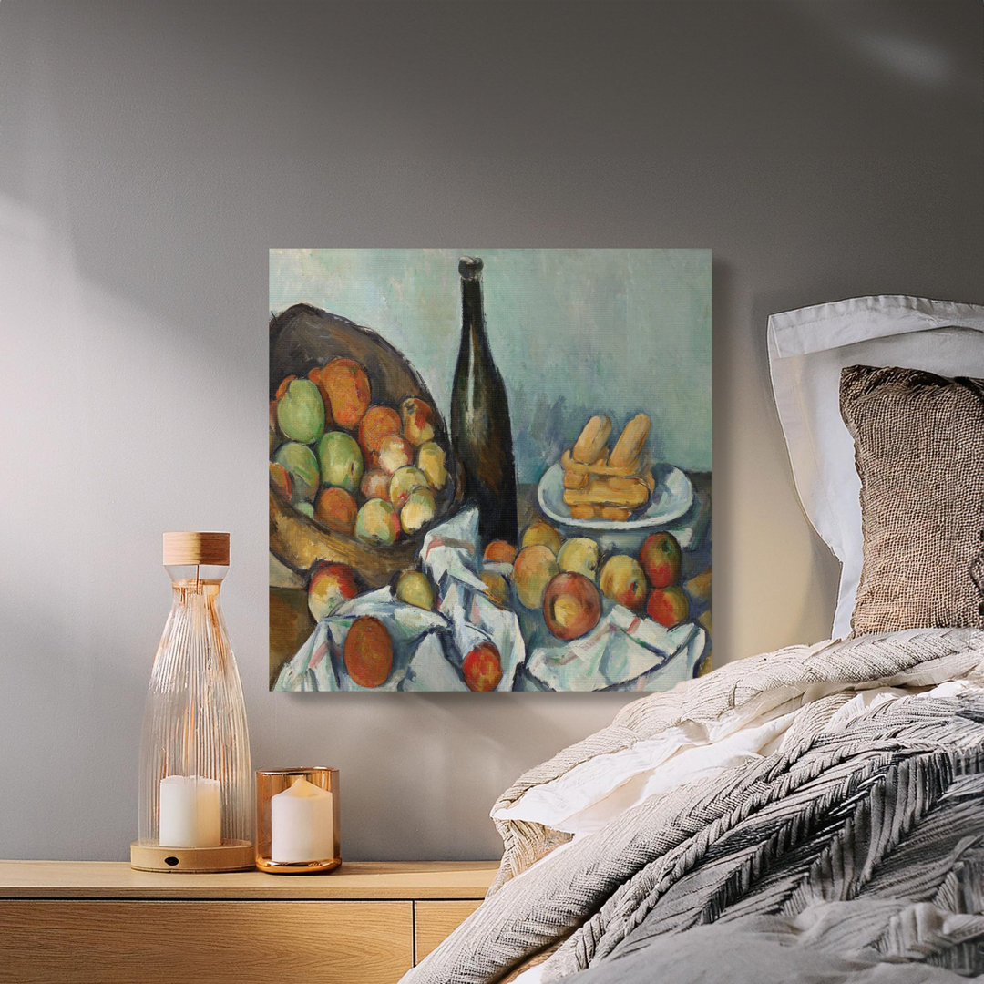 Classic Still Life Fruit Canvas Print, Vintage Kitchen Wall Art, Impressionist Style Fine Art Painting Home Decor