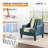 2Pcs Linen Sloping Handrail Small Bedroom Chairs Mid Century Modern Accent Chairs Set Of 2-122587368