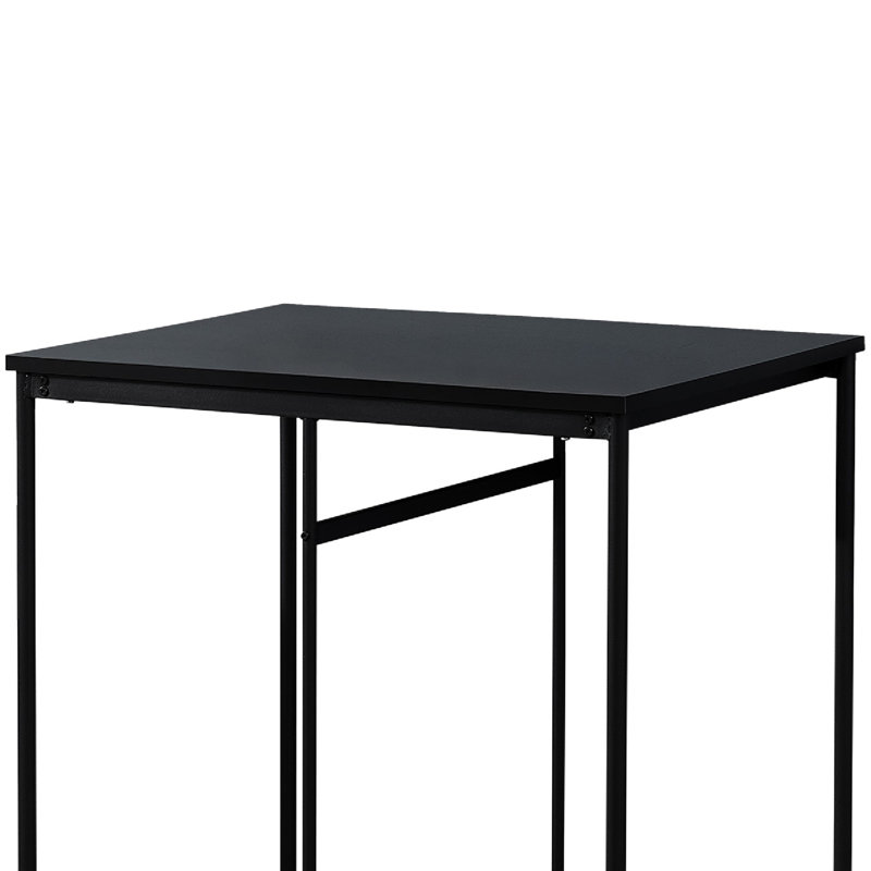 Table de salle à manger à hauteur de comptoir Jenie, minimaliste, petit espace, noir, Noir, Noir