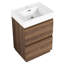 Meuble-lavabo de salle de bain 24 po avec lavabo simple et tiroirs doubles-626965514-626965513