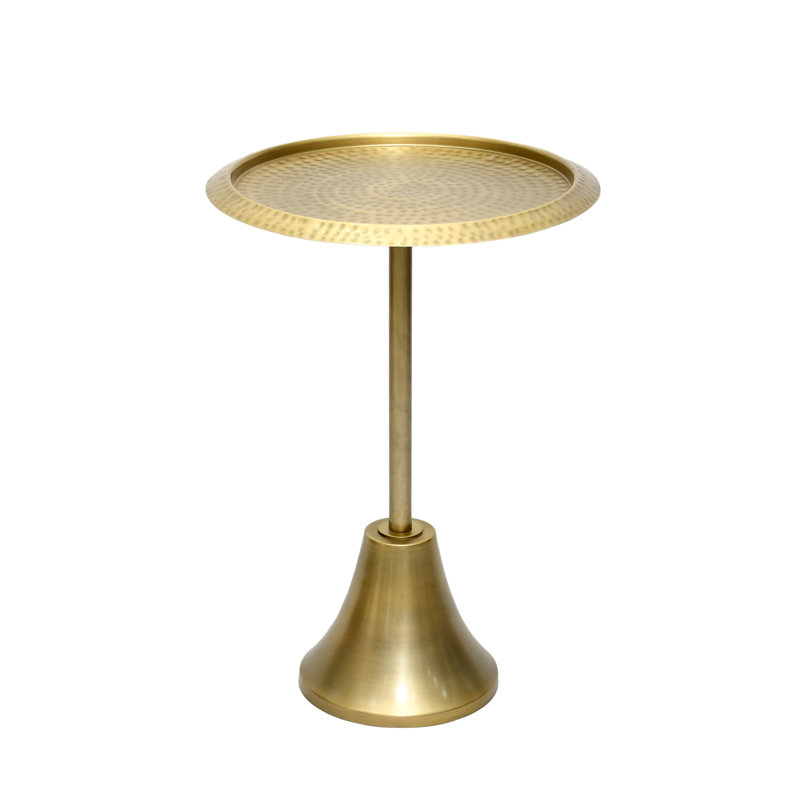 Table d'appoint / verre Marlo, Laiton antique