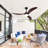 3-Solid Blade Propeller Ceiling Fan with Remote Control and LED Light - Loynaz-1989332724
