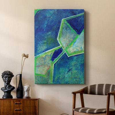 GeometricInCoolIII -Custom Wrapped Gallery Cavas