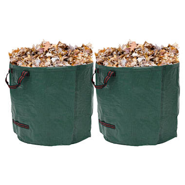 JOYDING 3 Pack Reusable Yard Waste Bags 32 Gal Trash Clippings