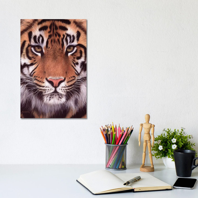 Sumatran Tiger by Rachel Stribbling - Wrapped Canvas Painting, 20.32 cm H x 30.48 cm W