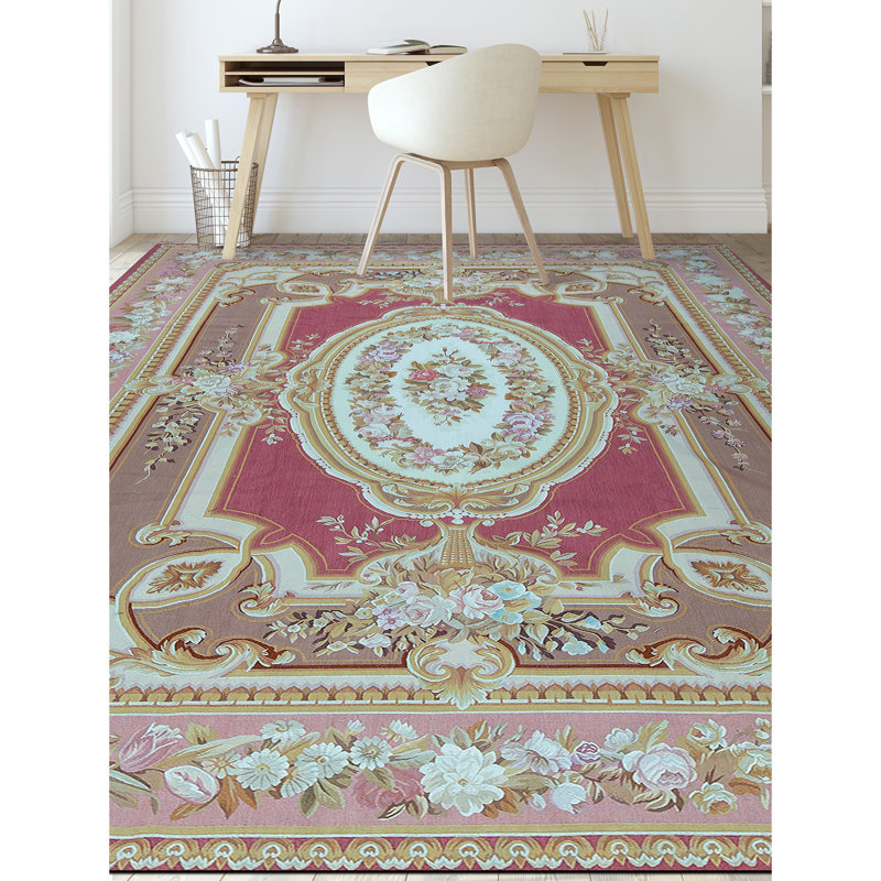 Hand-Knotted High-Quality Rose Area Rug