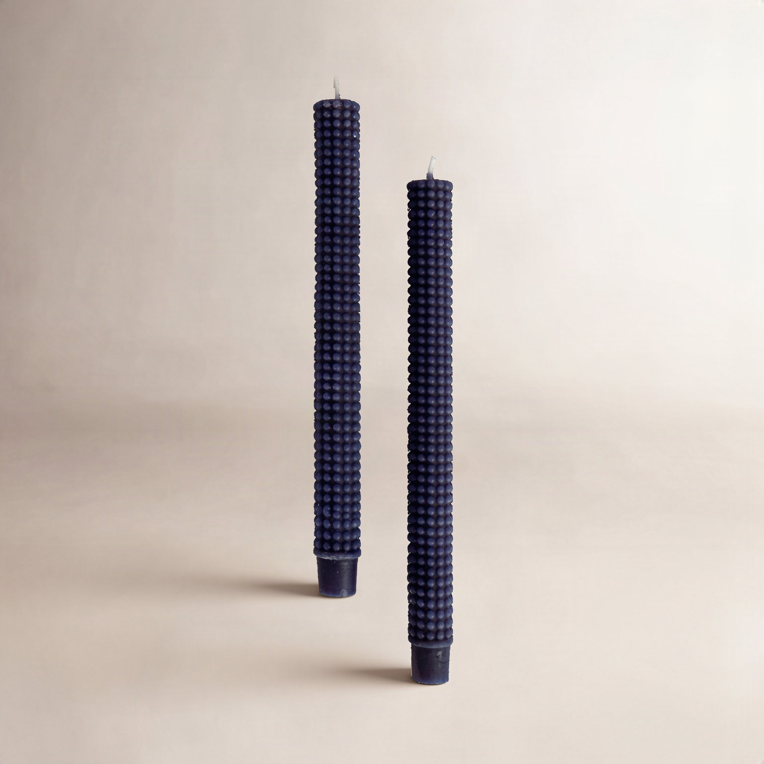 Nessa Unscented Taper Candle Set, Navy