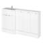 Fusion Fitted Furniture - Gloss White Freestanding Single Vanity with Integrated Basin-1096020546-1177645729
