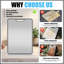 Planches à découper en titane pour la cuisine, planche à découper en titane antidérapante avec protection de bord et poignée sécuritaire, qualité alimentaire double face, facile à nettoyer, plus sécuritaire, choix plus sain 15 po x 11 po