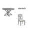 Ensemble de table de salle à manger extensible 5 pièces 5 pièces-113607067-113607140