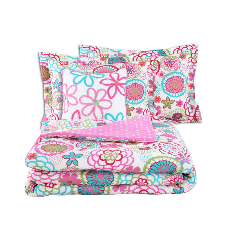 Mariah Comforter Set, Full/Queen Comforter + 2 Shams + 1 Throw Pillow