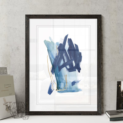 " Indigo Collide I " by Paul Cezanne Painting Print