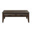 Table basse en acajou avec rangement