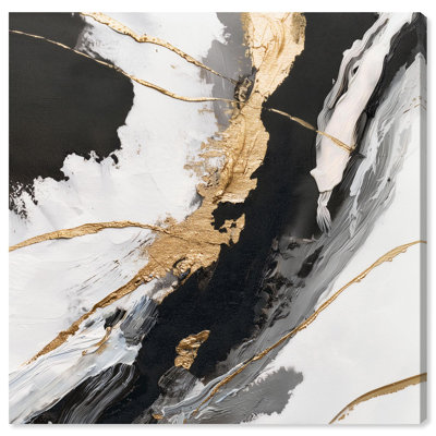 Reproduction d'art sur toile Aurea Flow III par Art Remedy, tendue avec châssis, 12 x 12