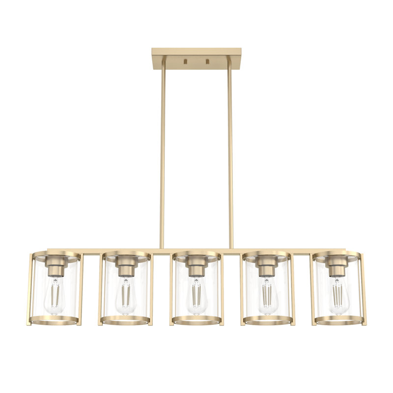 Astwood 5 - Light Kitchen Island Modern Linear Chandelier, Alturas Gold