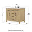 Beckett 42" Freestanding Single Bathroom Vanity with Quartz Top-2120792874-2141986213-2141986214