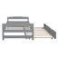 Lit plate-forme avec lit gigogne-444515719