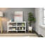 Bibliothèque basse en bois avec 2 tablettes Blanc, 1 pièce