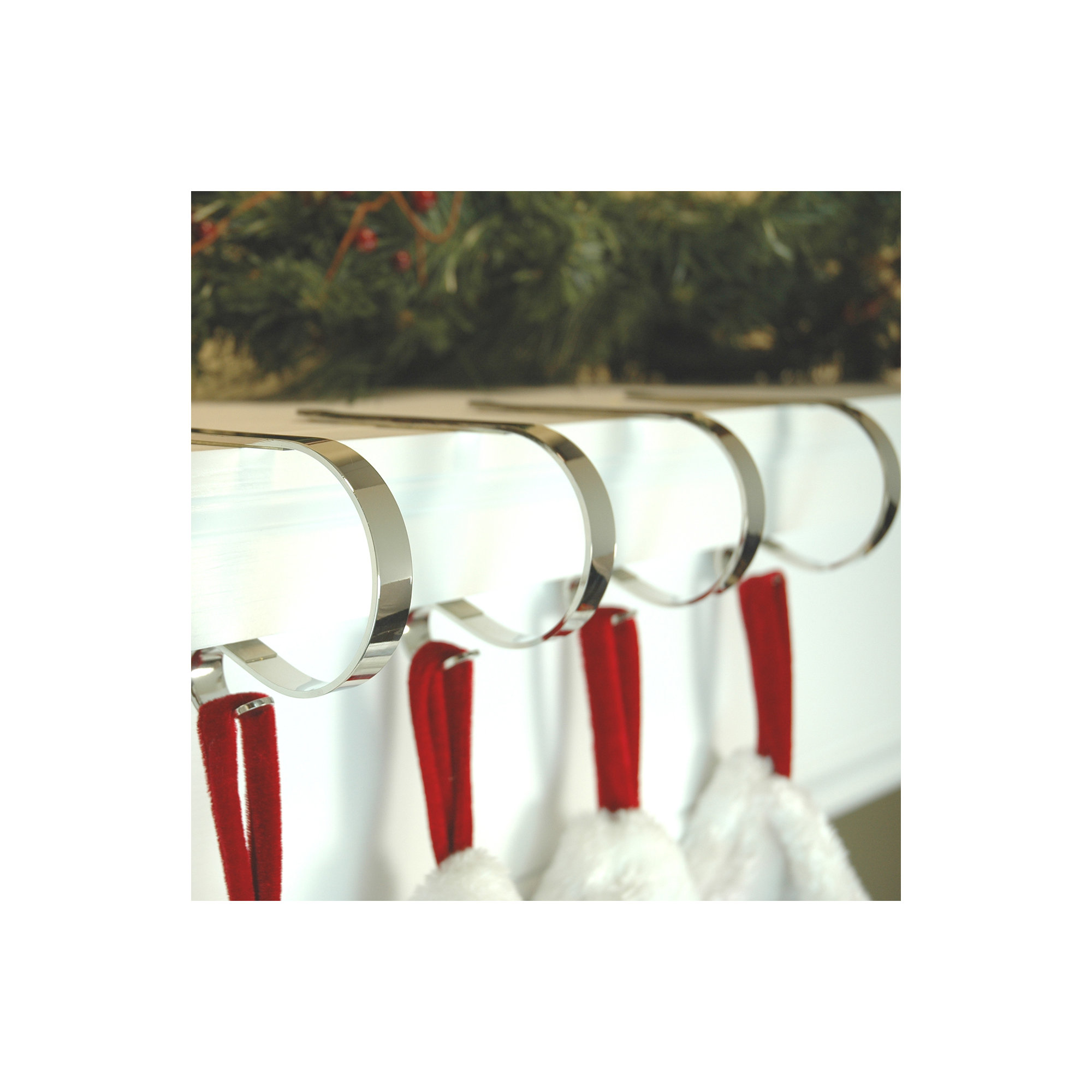 Original MantleClip Stocking Holder, Silver