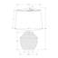 Lighting, 20 po, lampe de table, béton crème, abat-jour ivoire / crème, moderne