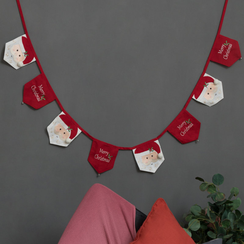 Décoration intérieure foyer de Noël pour maison avec personnages de père Noël rouge et blanc 6 pi