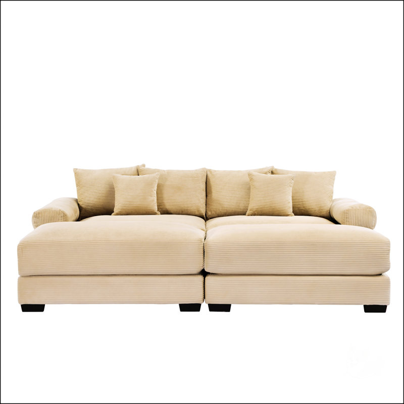 Très grand canapé modulaire Cloud, Camel