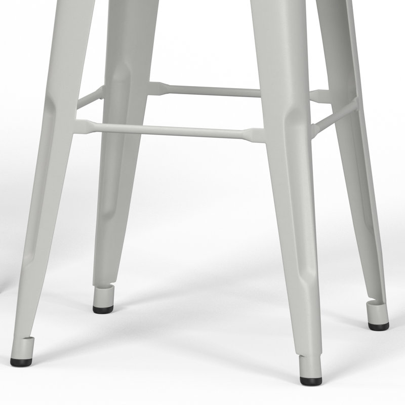 Tabourets Fletcher, Blanc, Tabouret de comptoir (siège d'une hauteur de 24,0