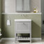 Old London Bexley 600mm Fern Green 1 Drawer Floor Standing Vanity Unit-134737023-134737025