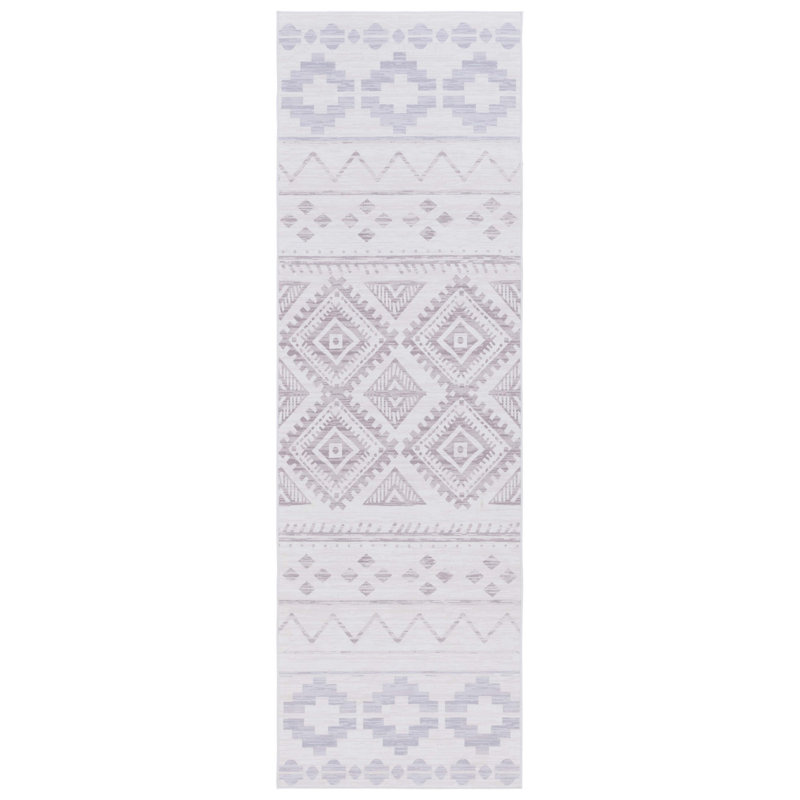 Tapis beige / gris Jetsyn Performance, Tapis de couloir 2 pi 6 po x 8 pi