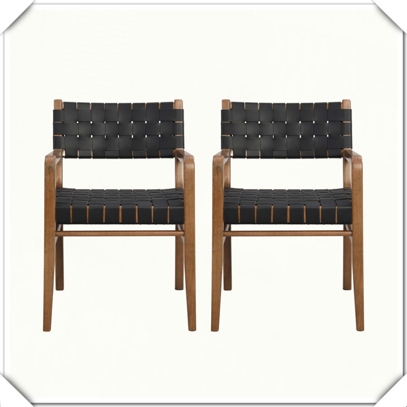 Chaise de salle à manger 2 pièces ergonomique, confortable, élégante, durable, pratique, robuste, Noir