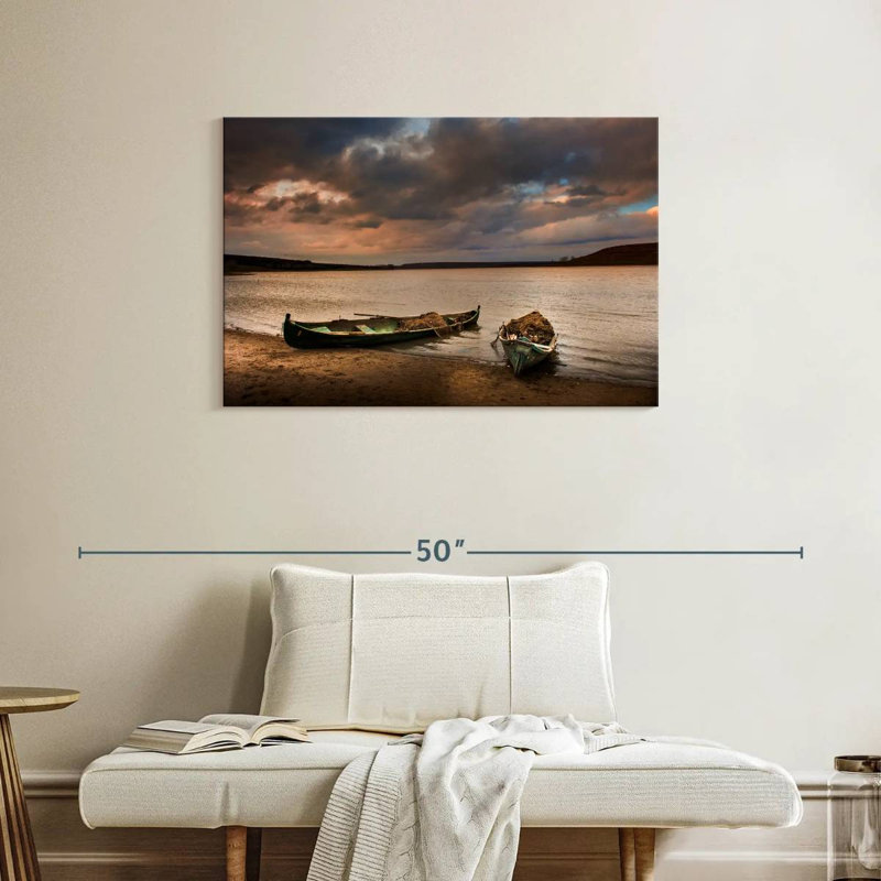 Mehar Fishing Boats At Twilight, 24" H x 36" W