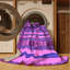 Tapis mauve lavable à la machine Mid-Century Modern 741-990035634