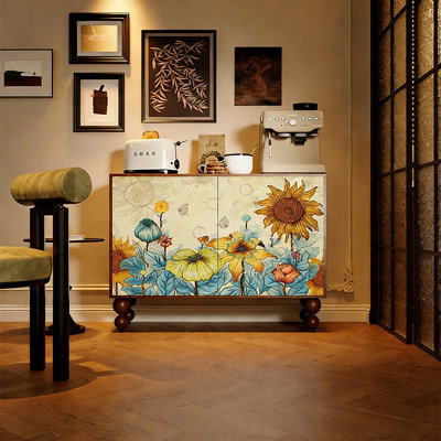French Style Solid Wood Storage Cabinet