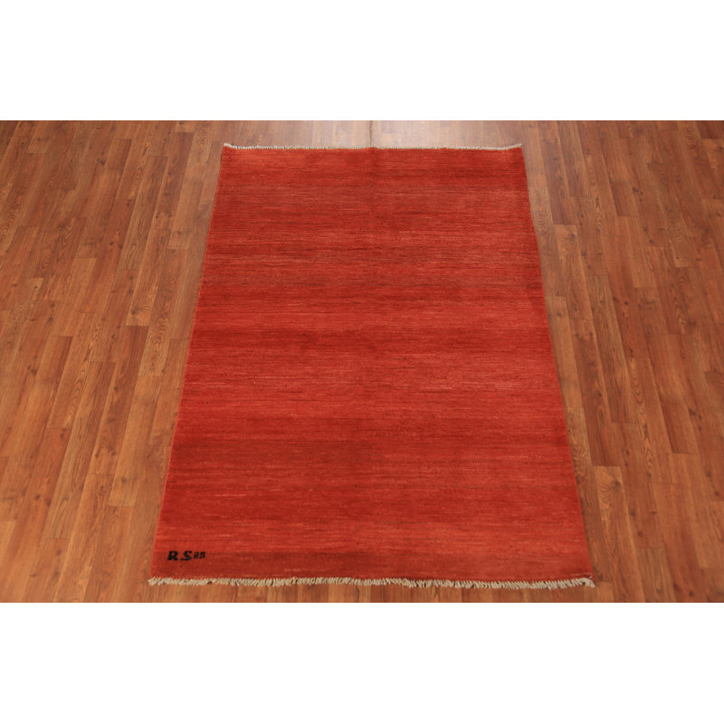 Handmade Gabbeh Modern Accent Rug 4x6