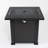 28" Propane Gas Fire Pit Table, 50000 BTU Square Steel Fire Pit For Outside Patio Deck Garden Backyard-Black