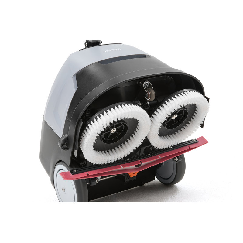 Mini autolaveuse autoportante à piles à batterie - compacte et portable, largeur de nettoyage de 15 po, autonomie de 90 minutes, 170 tr / min - idéale pour les petits espaces commerciaux, les bureaux, la vente au détail et plus encore