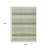 9' X 12' Artichoke Green And Ivory Striped Washable Indoor Outdoor Area Rug