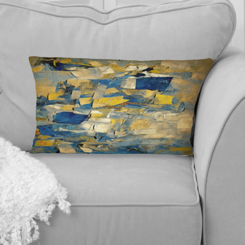 Coussin décoratif rétro Southern Sunset Abstract Expressionism I - Abstract Collages