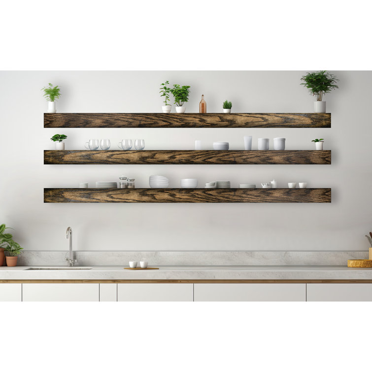3 Piece Oak Floating Shelf
