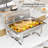 8 QT Rectangular Stainless Steel Chafing Dish Buffet Set