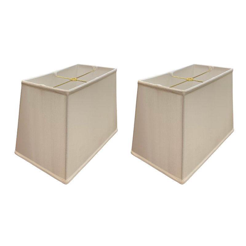 Royal Designs, Inc. BSO-756-18BG-2, abat-jour rectangulaire souple (8 x 16) x (10 x 18) x 12, beige, paquet de 2, Beige