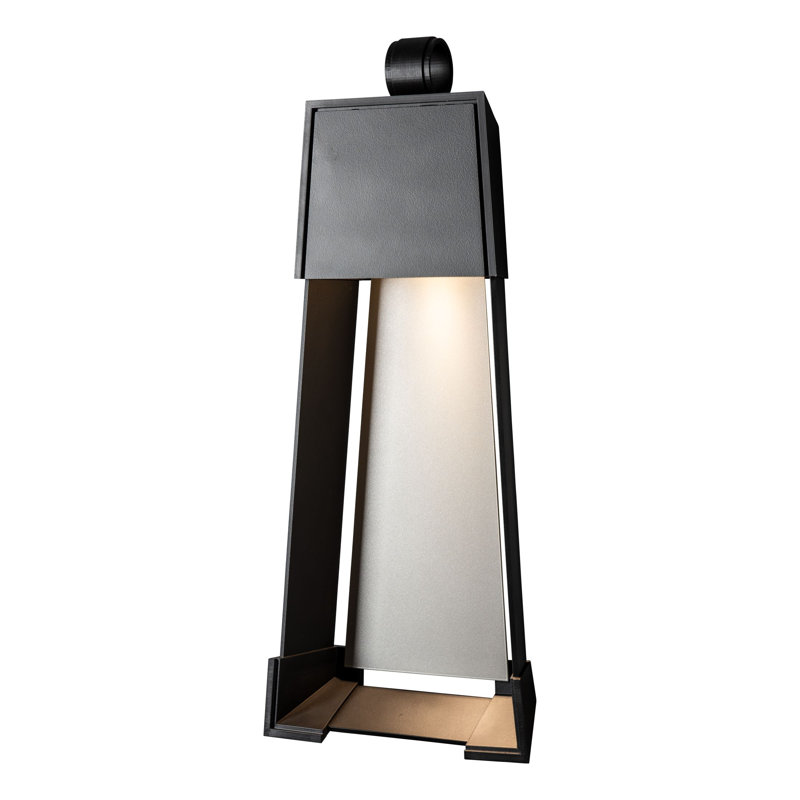 Revere Steel Wall Light, 25.1" H x 10.2" W x 4" D, Coastal Black, Coastal Burnished Steel