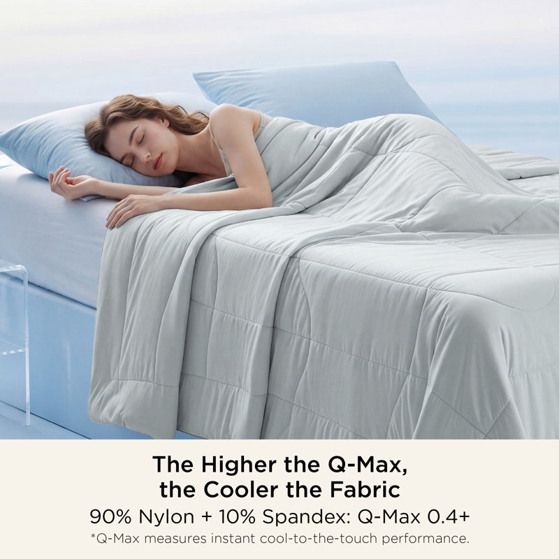 Bedsure Cal King Dual-Sided Cooling Comforter – Harbor Mist, Lightweight & Breathable for Summer, California King Comforter